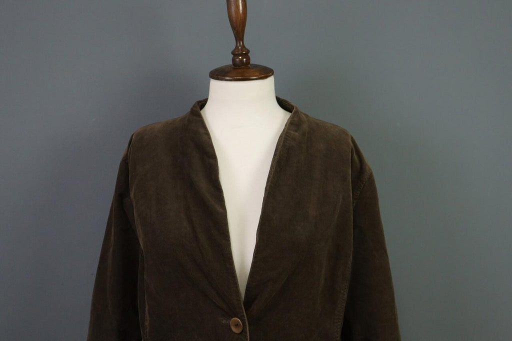 OSKA Slim Fit Brown Corduroy Blazer Jacket – Size 2