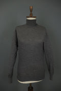 BALLANTYNE Gray 100% Wool High Neck Raglan Sleeve Pullover Sweater – Size M