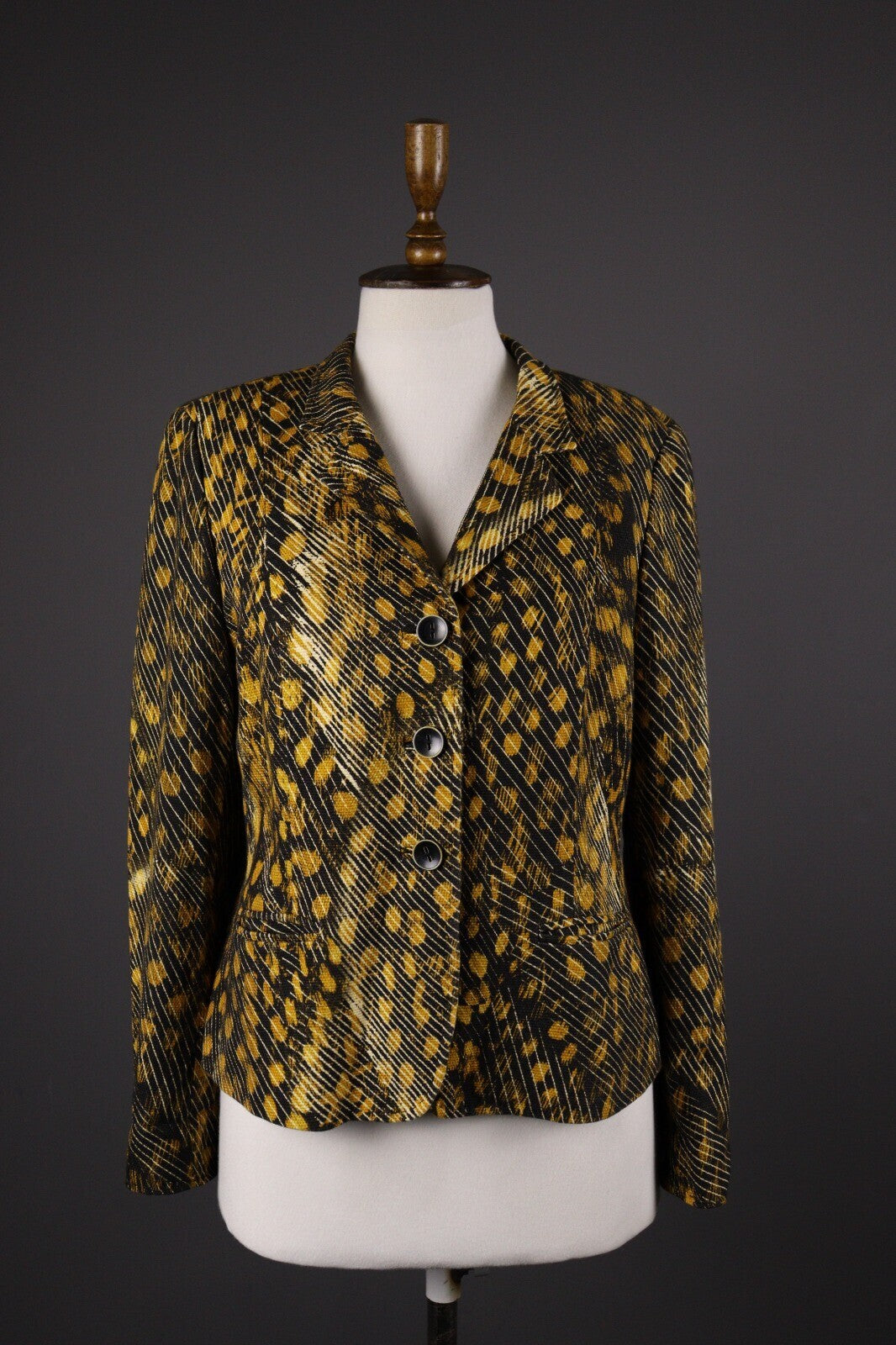 Max Mara Leopard Print Two Button Blazer Jacket – Size I 46 / GB 14 / USA 12