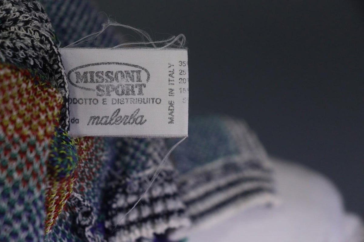 MISSONI SPORT Multi Striped Cotton Knitted Long Sleeve Pullover Sweater – Size 44