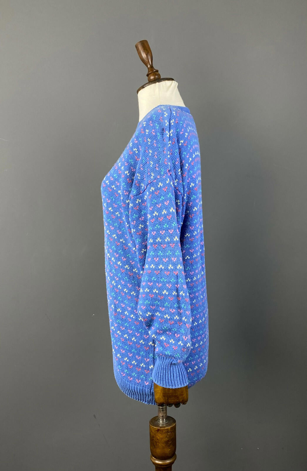 LAURA ASHLEY Multicolor Lagenlook Striped Knit 100% Cotton Sweater – Size M