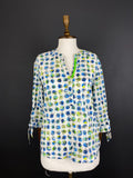 Emily Van Den Bergh Multicolor Henley Floral Long Sleeve Shirt – Size S US 6 EU 38