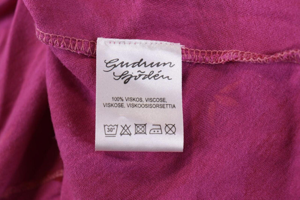 GUDRUN SJODEN Purple Stripe Lagenlook Sleeveless Blouson Midi Dress – Size L