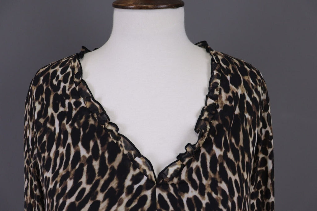 Used True Religion Multicolor Animal Printed V-Neck Summer Evening Midi Dress – Size S