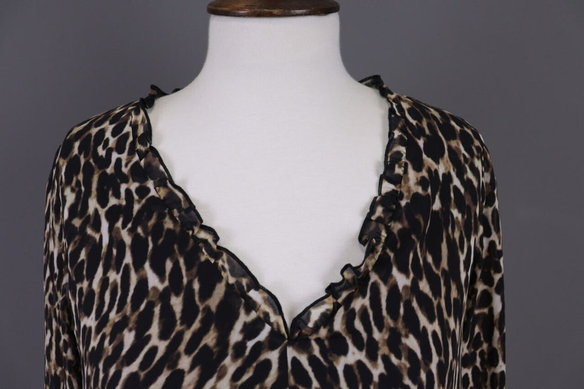 Used True Religion Multicolor Animal Printed V-Neck Summer Evening Midi Dress – Size S