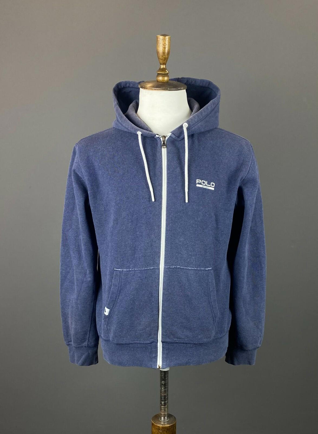 POLO SPORT RALPH LAUREN Blue Long Sleeve Full Zip Hooded Sweater – Men's M
