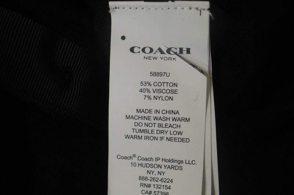COACH Black Viscose Blend Raglan Sleeve Button Front Cardigan Sweater – Size S