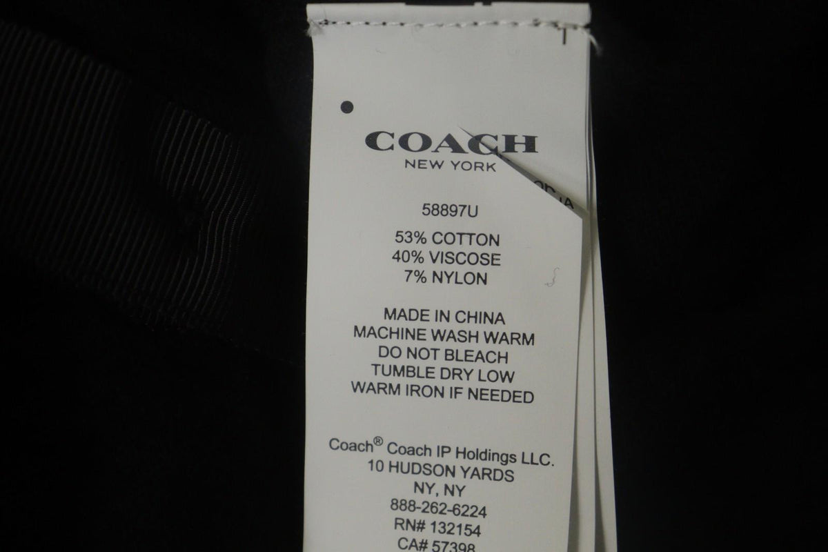 COACH Black Viscose Blend Raglan Sleeve Button Front Cardigan Sweater – Size S