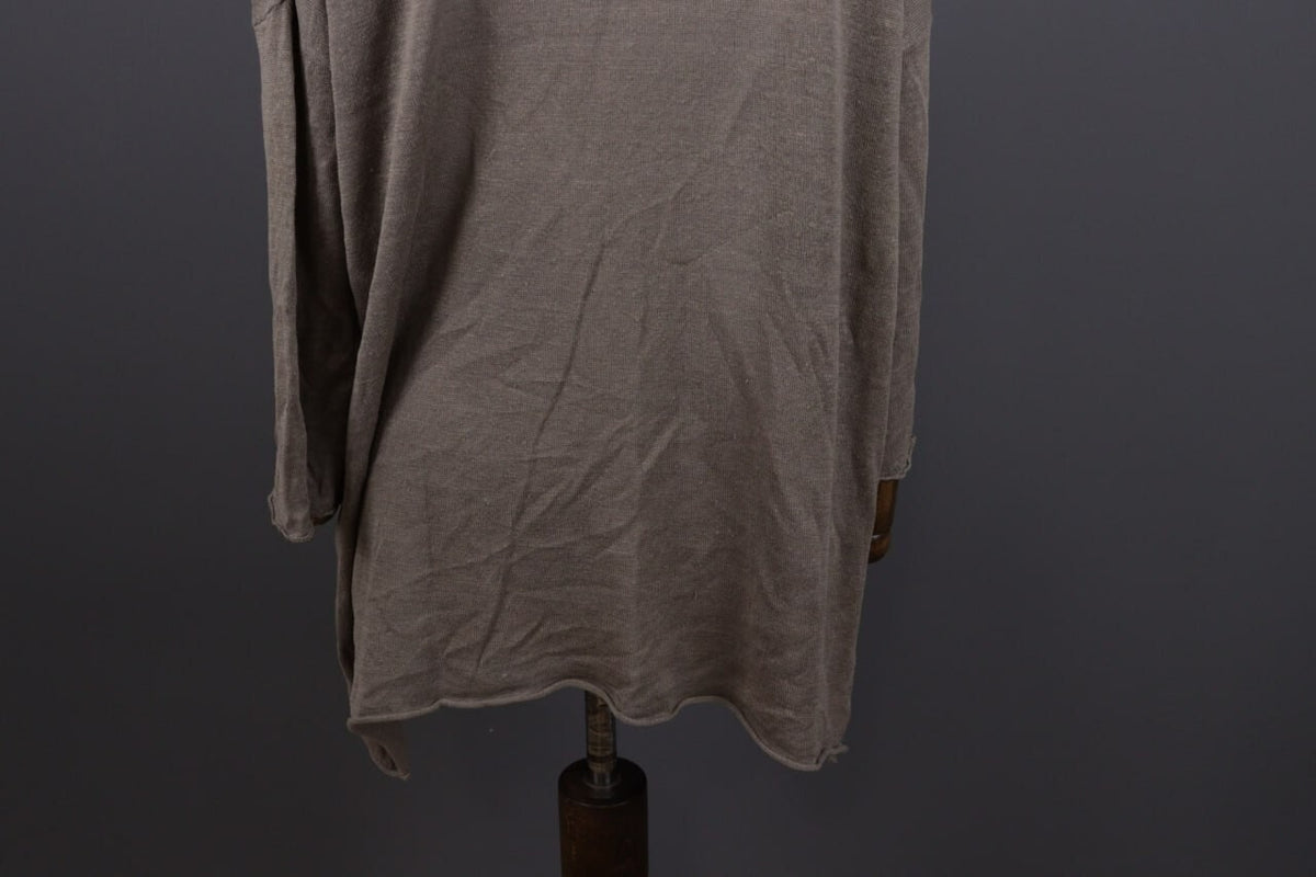 Gudrun Sjoden Brown Linen Lagenlook Long Sleeve Relaxed A-Line Dress – Size L