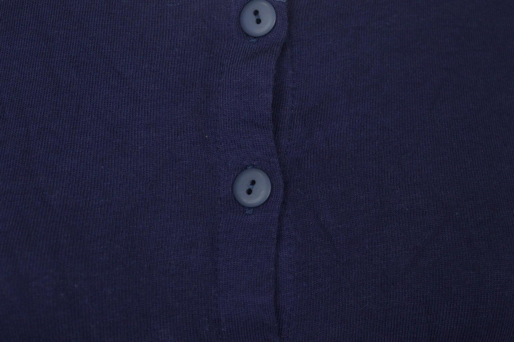 GUDRUN SJODEN Purple Organic Cotton Knit Crew Neck Button Front Cardigan – Size S