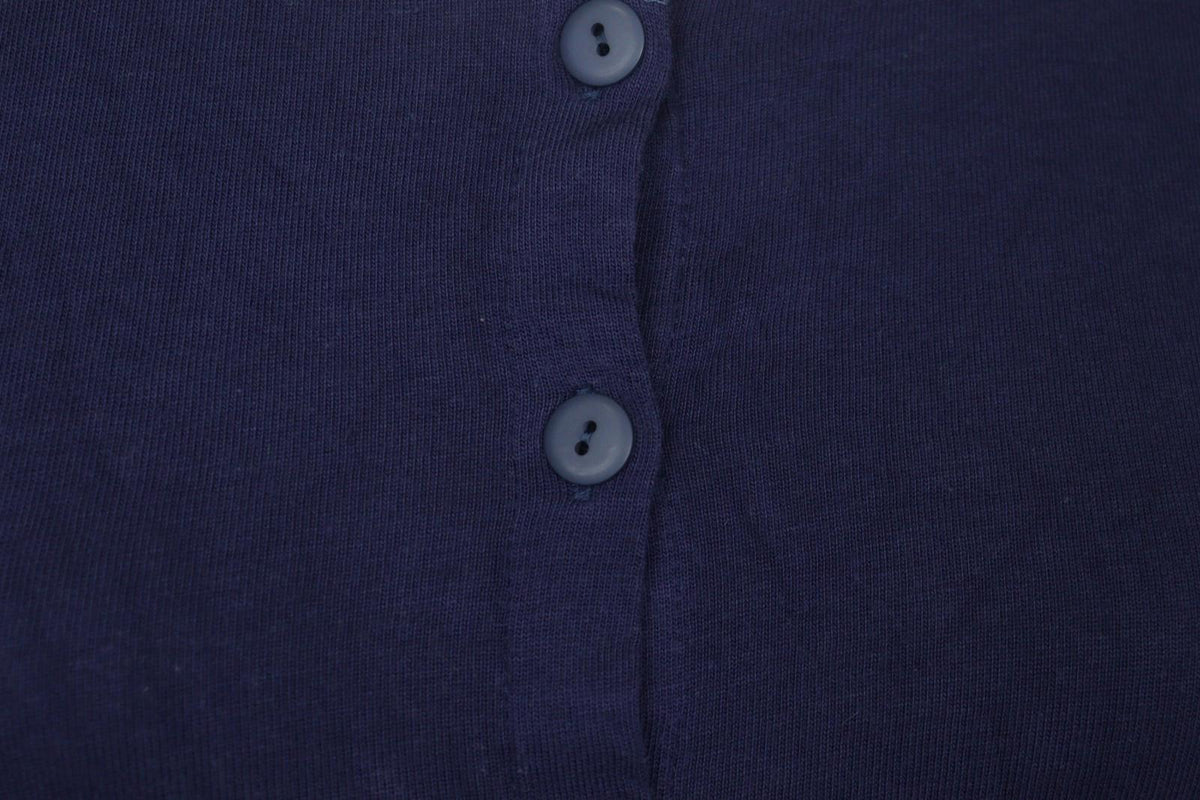 GUDRUN SJODEN Purple Organic Cotton Knit Crew Neck Button Front Cardigan – Size S