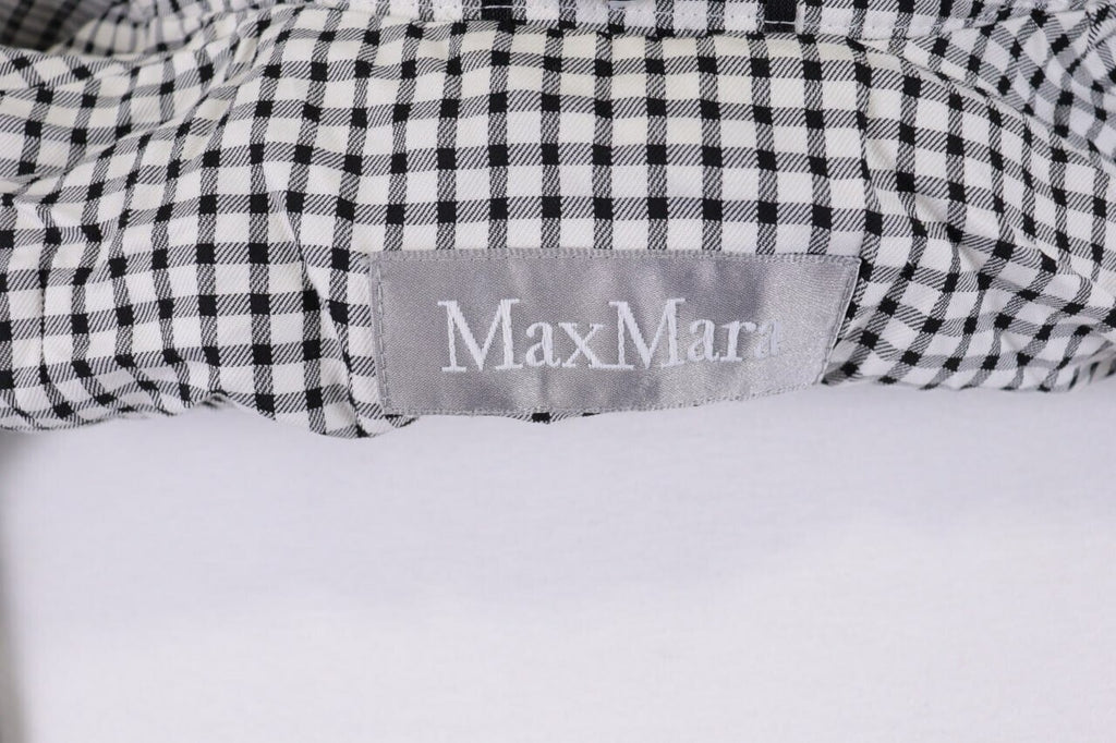 Max Mara White & Black 3/4 Sleeve Check Blazer Jacket – Size I 40 / USA 6