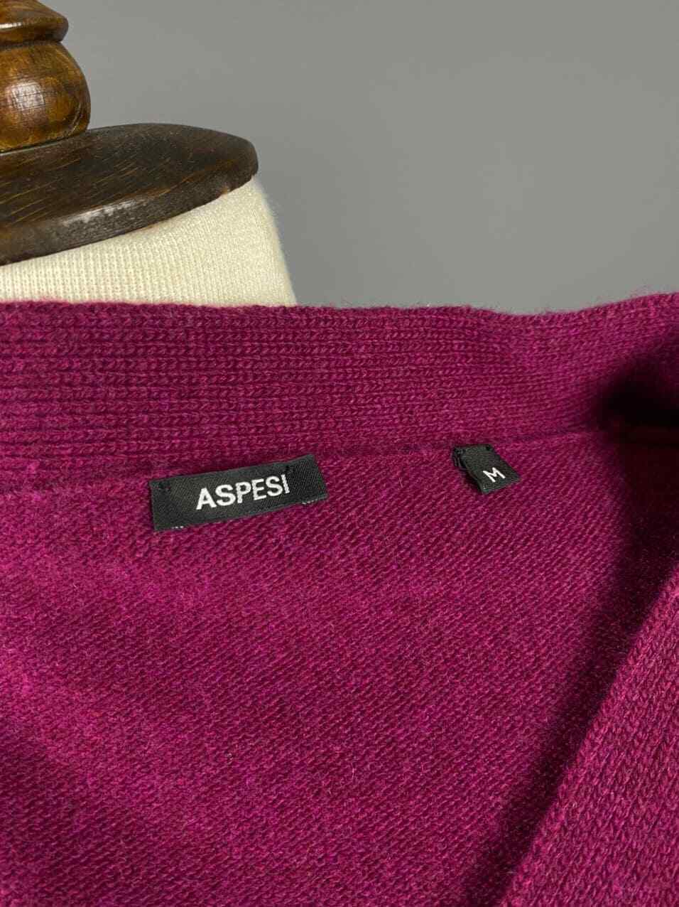 Aspesi Pink 70% Wool 30% Cashmere V-Neck Cardigan Sweater – Women's M