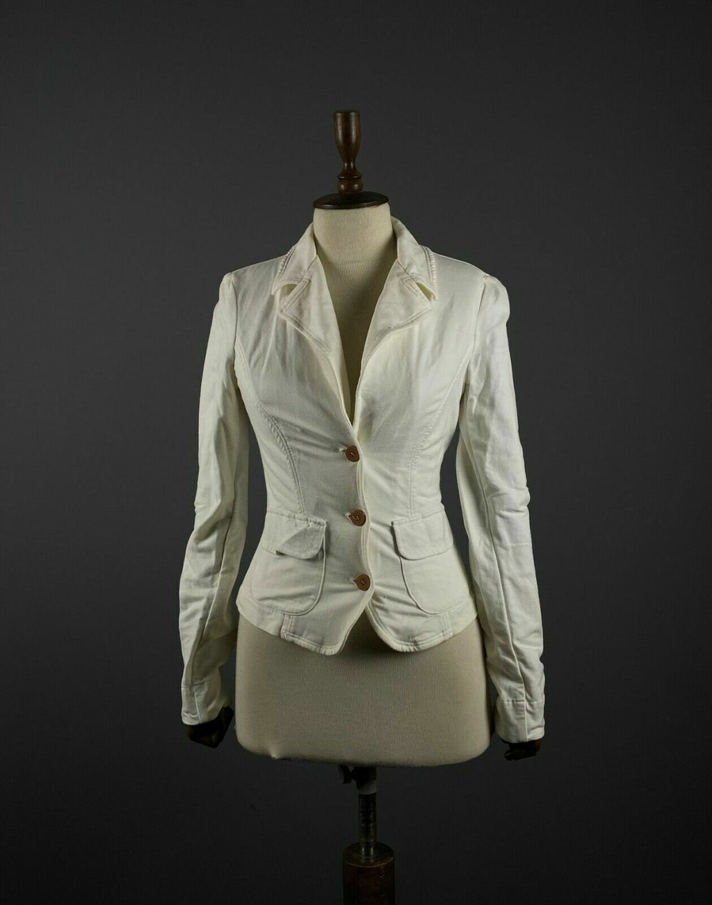 Weekend Max Mara White Long Sleeve Cotton Blazer Jacket – Women's S
