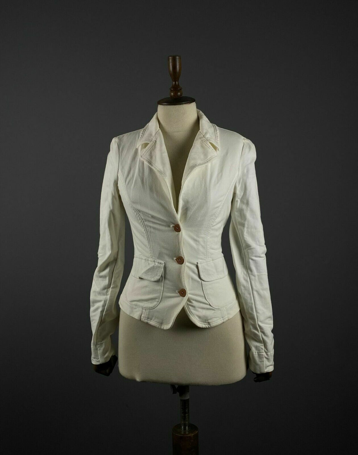 Weekend Max Mara White Long Sleeve Cotton Blazer Jacket – Women's S
