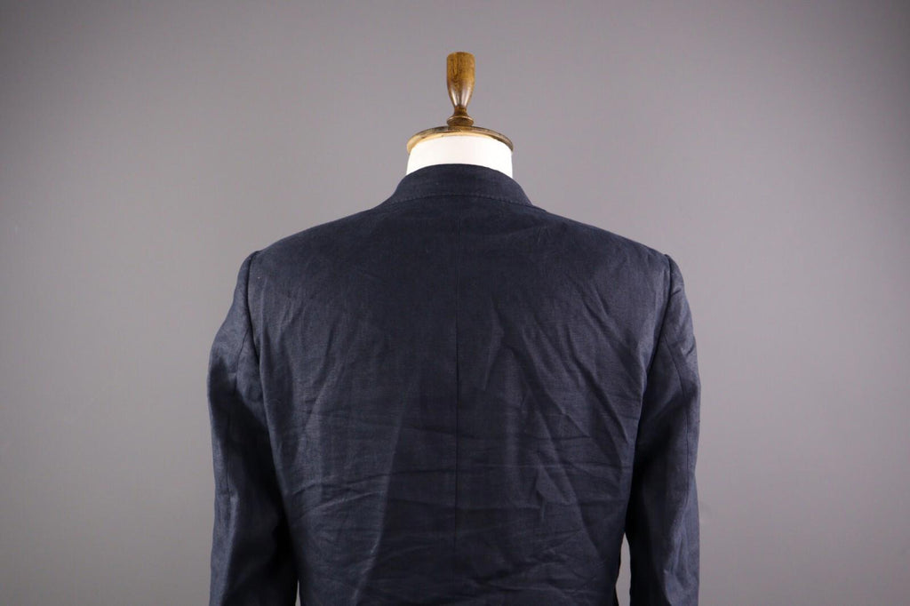 BOGGI MILANO Blue Linen Lighweight 3 Button Blazer Jacket – Size 52