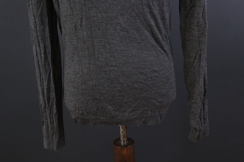 Nudie Jeans Co Gray V-Neck Classic Men's Cardigan Sweater – Size L