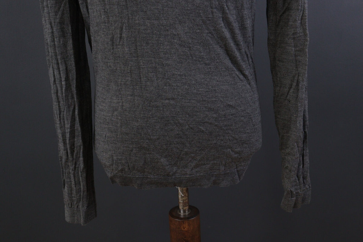 Nudie Jeans Co Gray V-Neck Classic Men's Cardigan Sweater – Size L