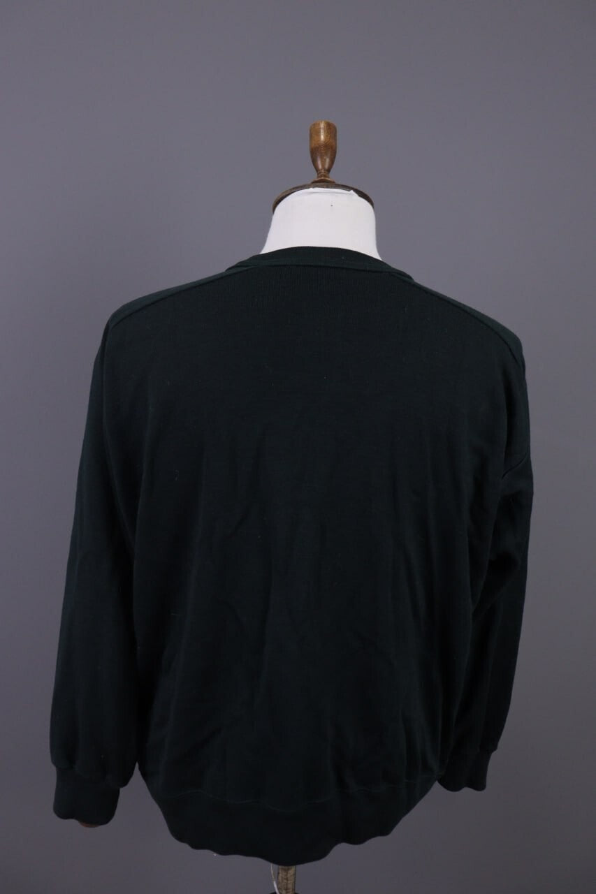 Vintage Paul & Shark Yachting Green Big Logo Knit Sweater Jumper – Size XL