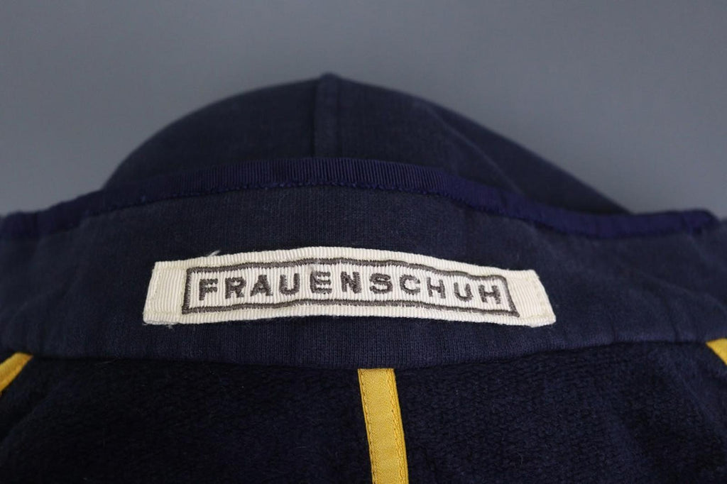 FRAUENSCHUH Blue 100%Cotton Mock Neck Long Sleeve Zipper Pockets Jacket – Size 2