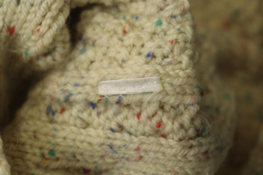 IVKO White Long Sleeve Knitted Winter Button Front Cardigan Sweater – Size 38