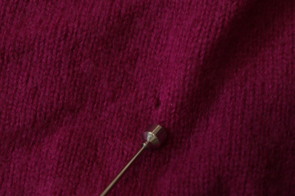 GUDRUN SJODEN Pink Linen Knitted Long Sleeve Round Neck Pullover Sweater – Size XL