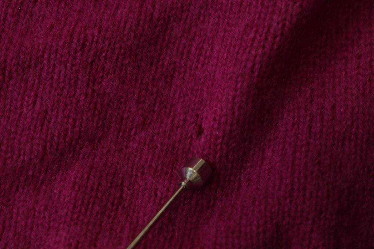 GUDRUN SJODEN Pink Linen Knitted Long Sleeve Round Neck Pullover Sweater – Size XL
