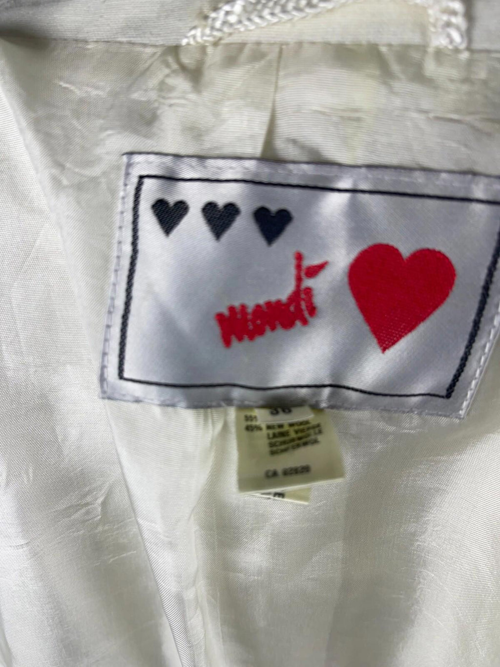 MONDI White Wool Double Breasted One Button Blazer Jacket – Size 38