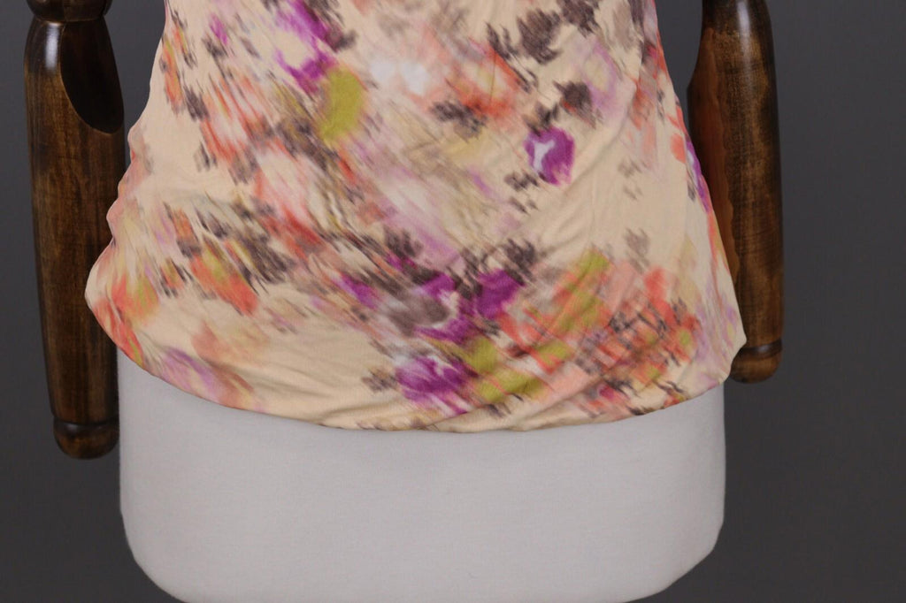 GIANNI VERSACE Multicolor Floral 3D Sleeveless V-Neck Blouse Tank Top – Size 40