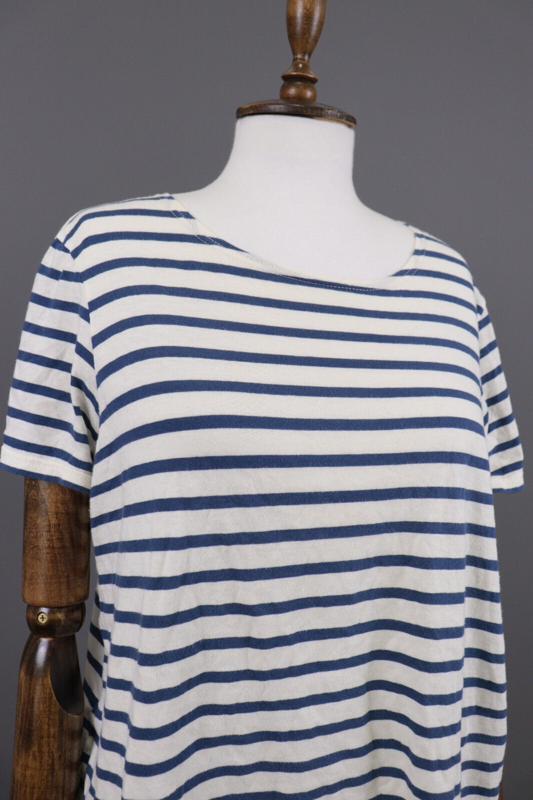 Gudrun Sjoden Multicolor Striped Short Sleeve Relaxed Blouse Shirt – Size L