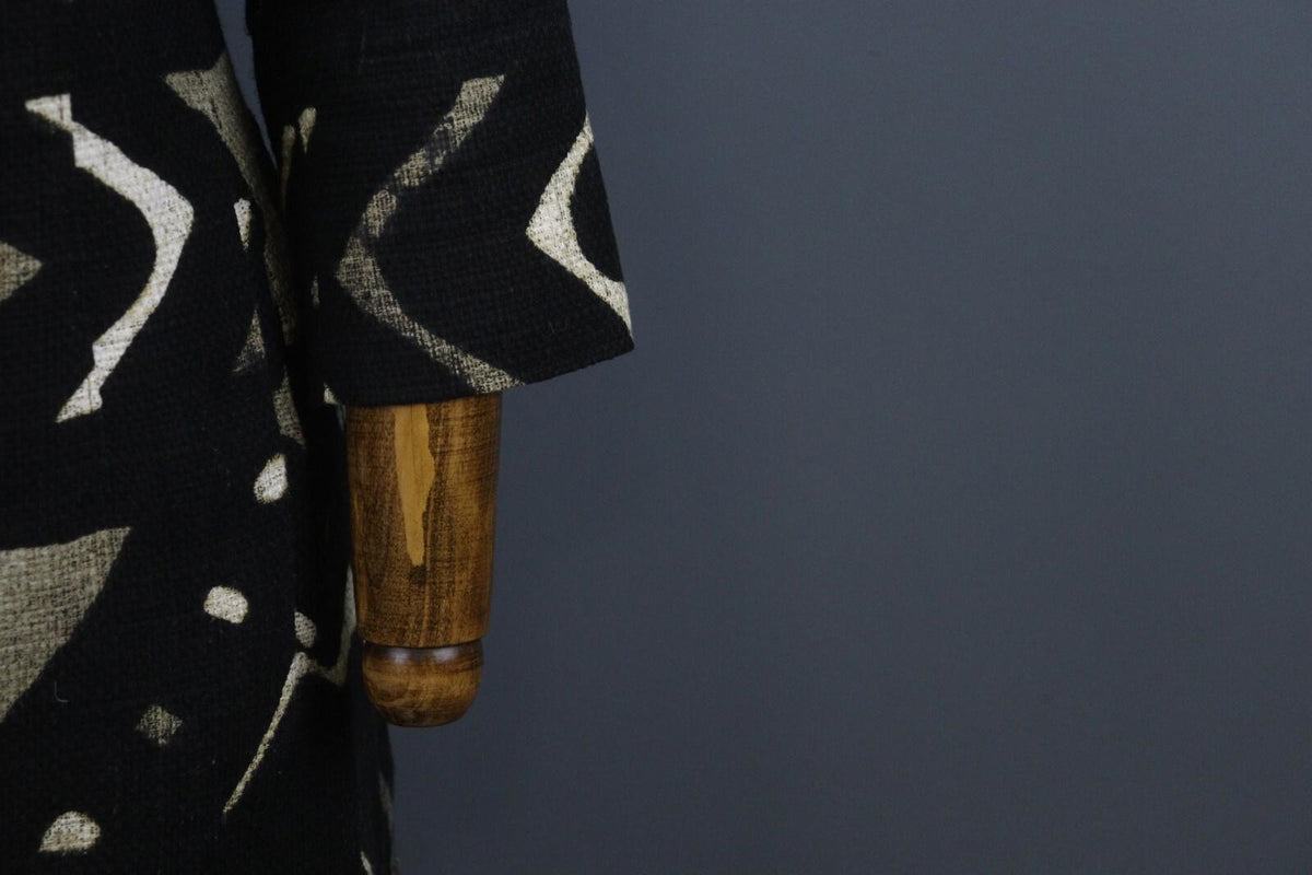 MAX MARA Black Abstract Print 3/4 Sleeve Button Front Blazer Jacket Coat – Size 6