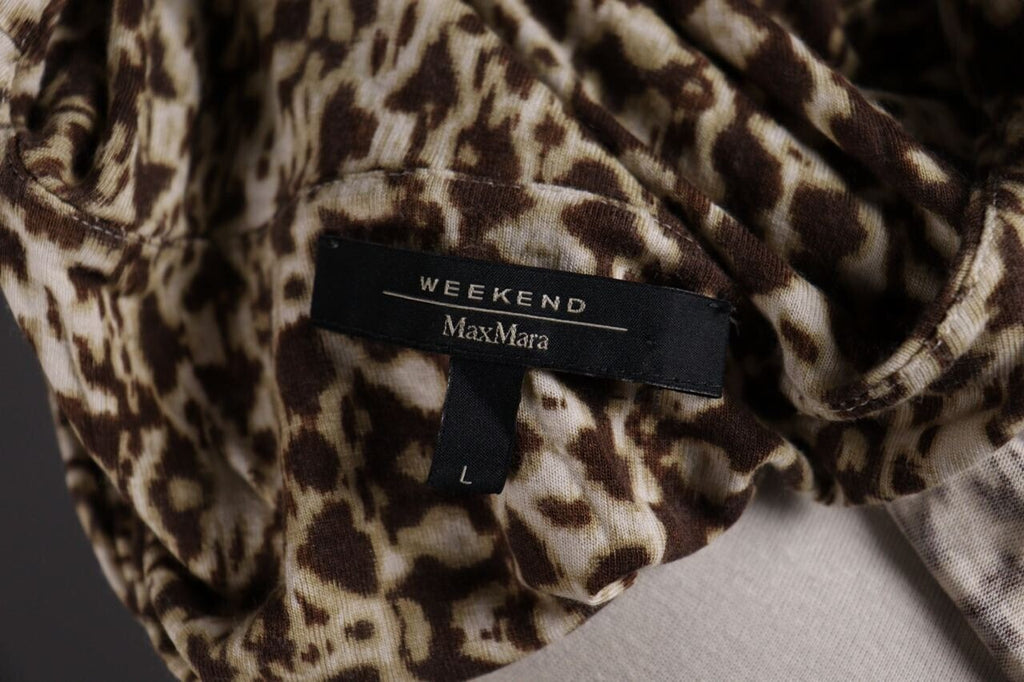 Weekend Max Mara Multicolor Leopard Print A-Line Sheath Midi Dress – Size L