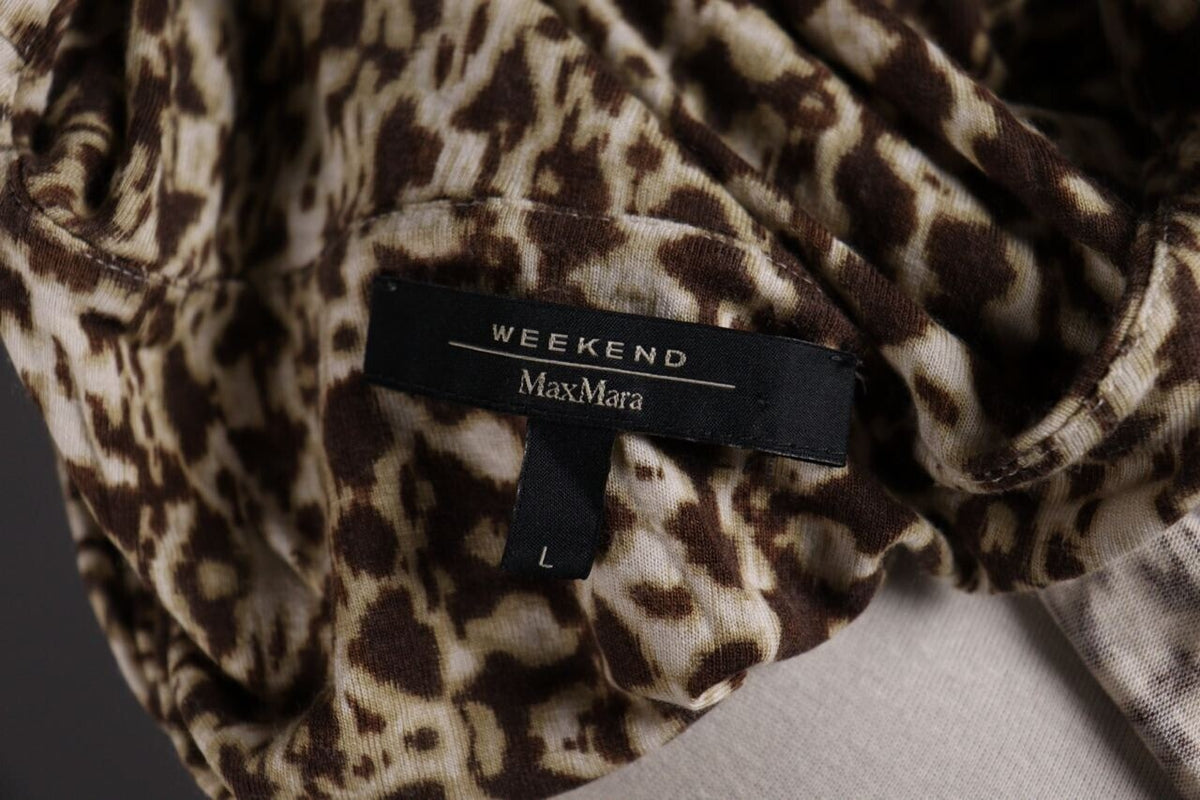 Weekend Max Mara Multicolor Leopard Print A-Line Sheath Midi Dress – Size L