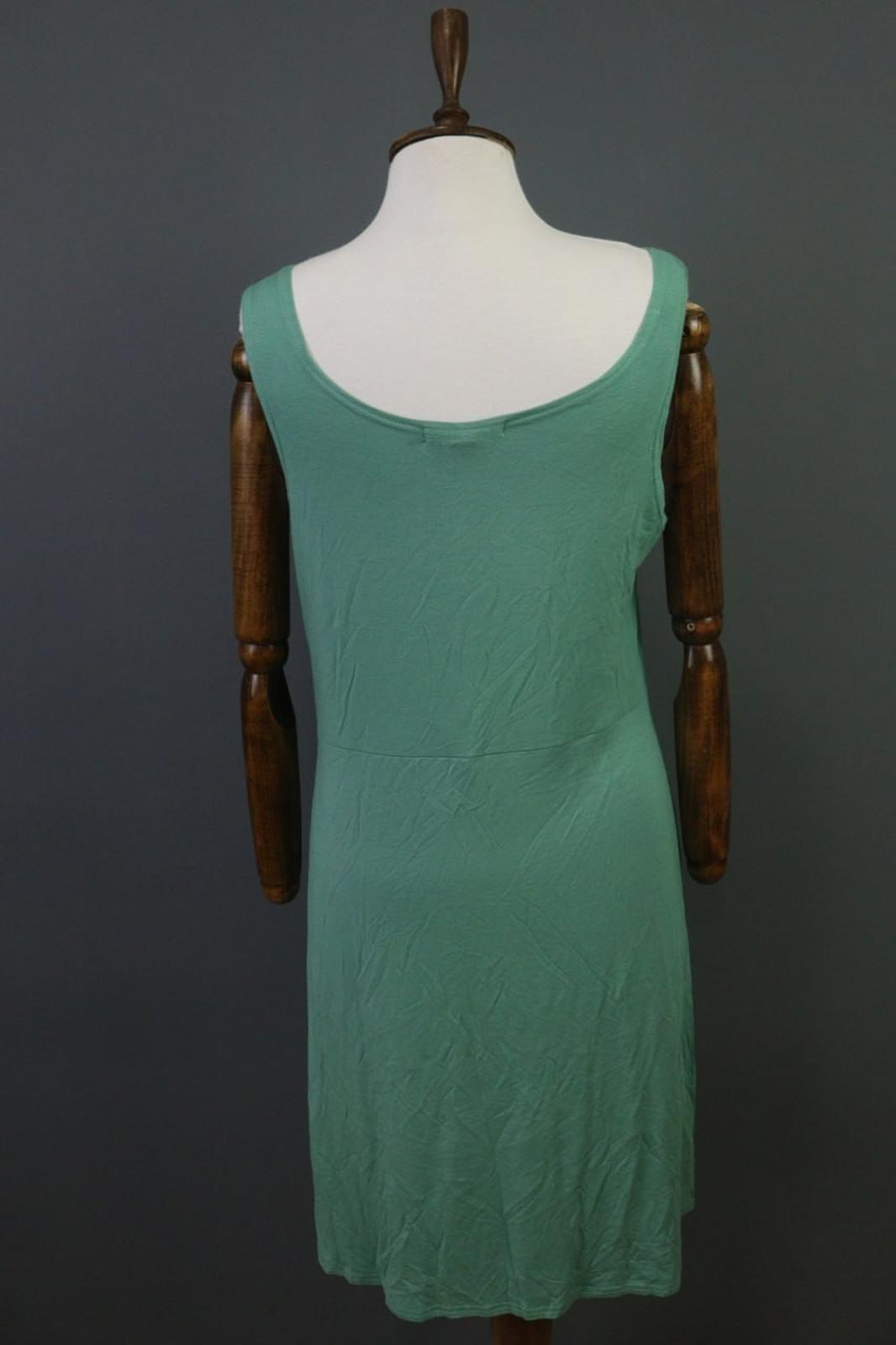 GUDRUN SJODEN Green Classic Scoop Neck Wide Strap Sleeveless Sheath Strap – Size L