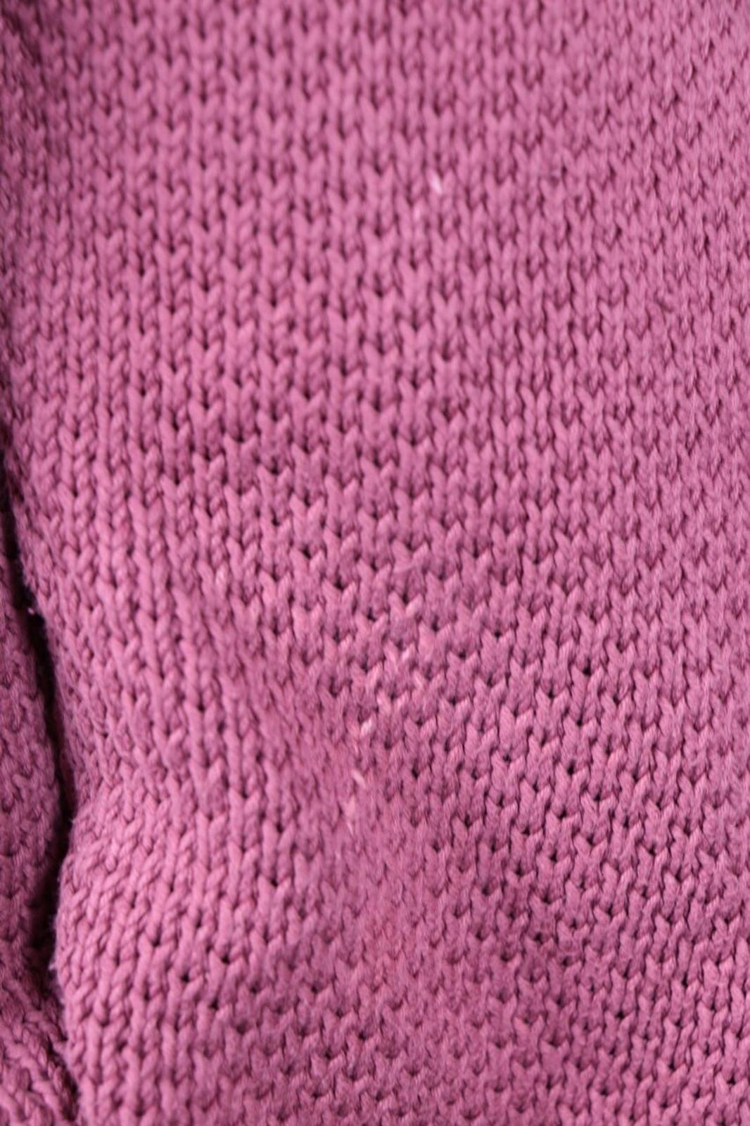 GUDRUN SJODEN Pink Cotton Chunky Knit Oversized Sweater – Size M