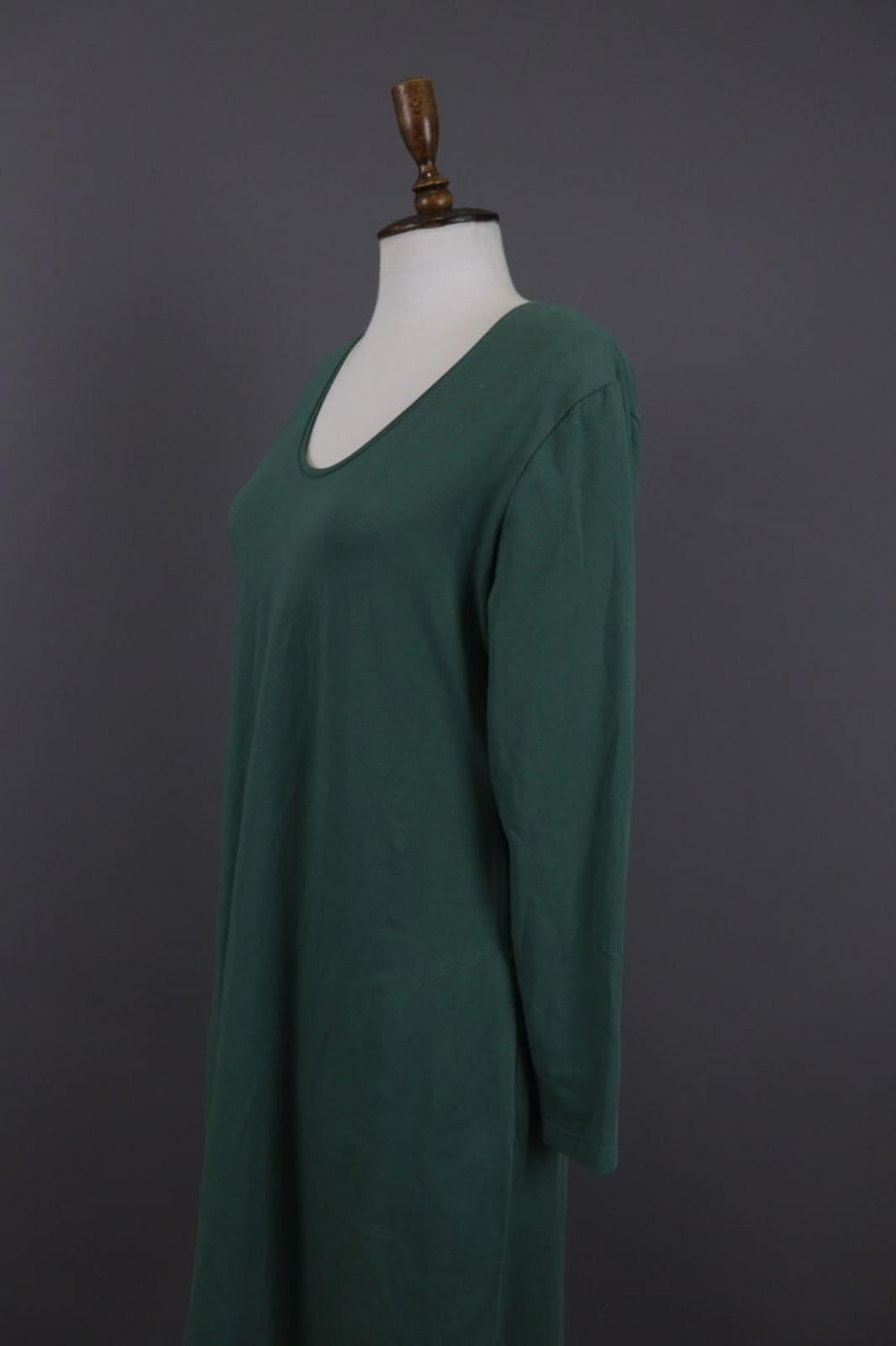 GUDRUN SJODEN Green Oversized Long Sleeve Sweater Knit Midi Dress – Size L