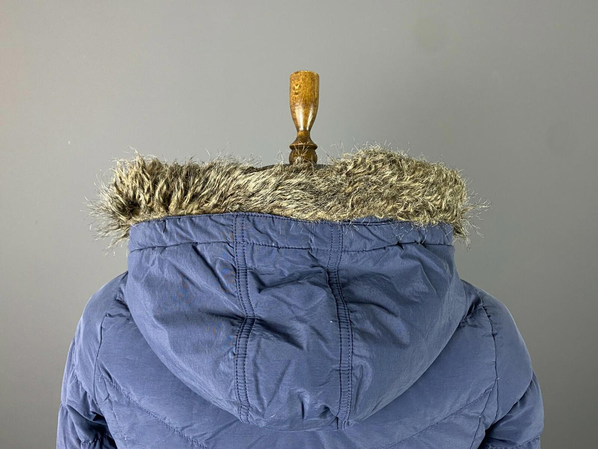 POLO JEANS COMPANY Blue Full Zip Hooded Faux Fur Down Puffer Jacket – Women's M