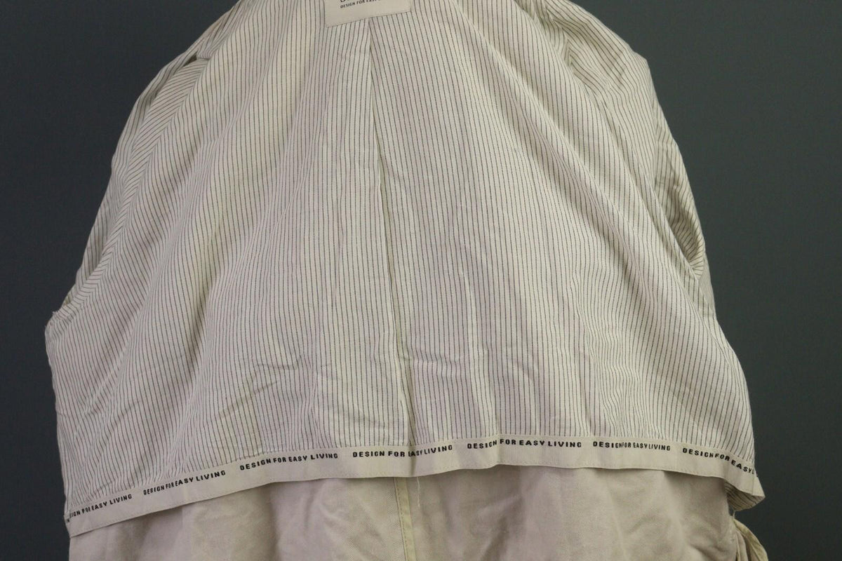 'S MAX MARA White Cotton Ramie Overcoat Coat Jacket – Size 12