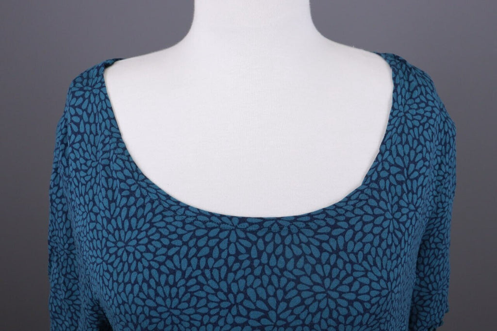 Gudrun Sjoden Blue Floral Oversize Lagenlook Long Sleeve Tunic Dress – Size L