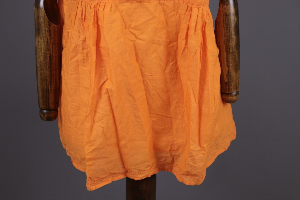 Gudrun Sjoden Orange Lagenlook Blouson Midi Tunic Dress – Size M