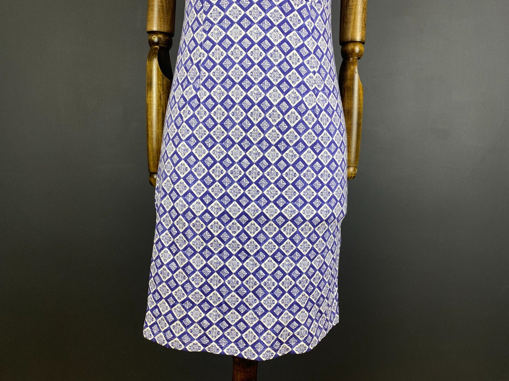 Weekend Max Mara Blue Desiner Short Sleeve A-Line Midi Dress – Size 40