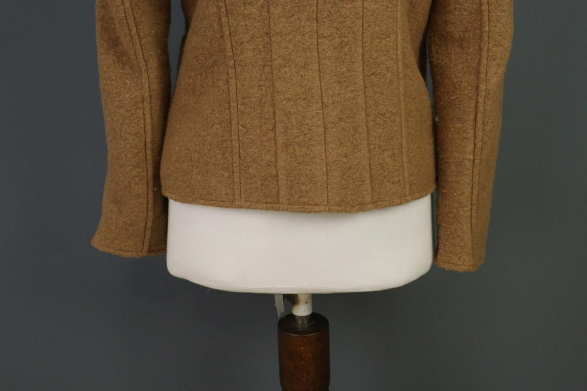 EMILY VAN DEN BERGH Brown Wool Knit Button Blazer Cardigan – Size 40