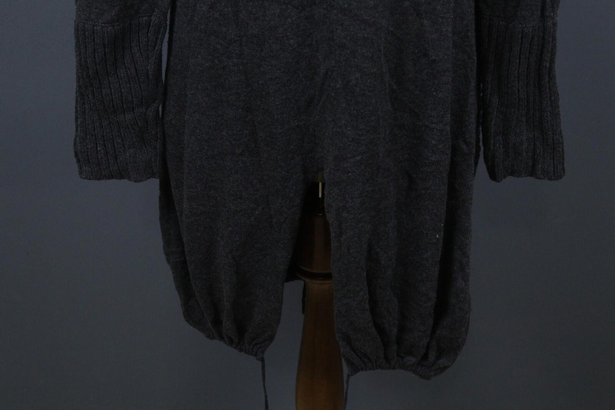 GUDRUN SJODEN Gray Long Sleeve Lagenlook Knit Cardigan Sweater – Size M