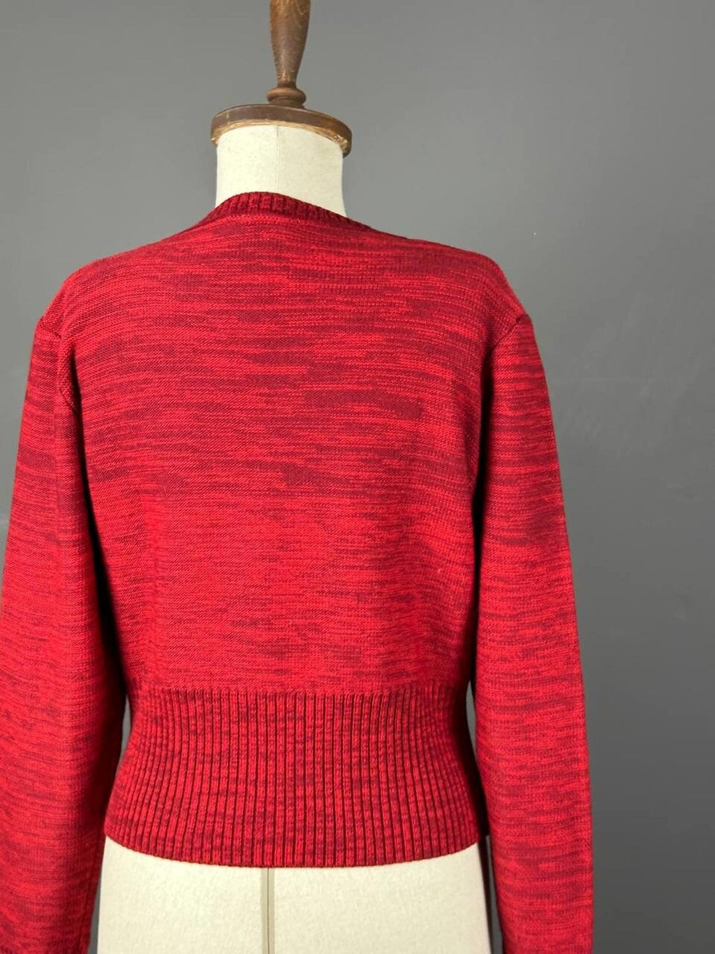 VERSACE JEANS Red Knit Cropped Sweater – Size L