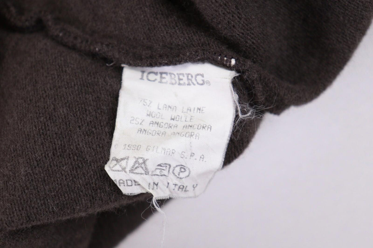 ICEBERG Brown Wool Oversized Knit Sweater – Size 40 M