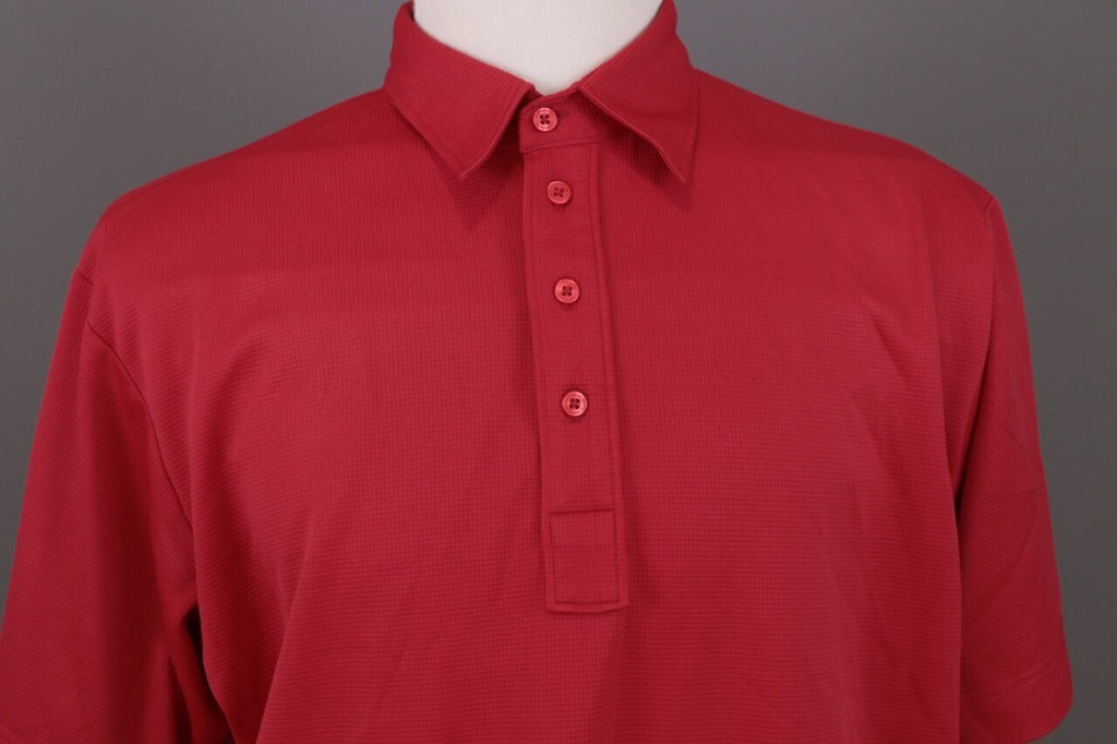 J.Lindeberg Red Sport Golf Short Sleeve Polo Shirt – Size XL