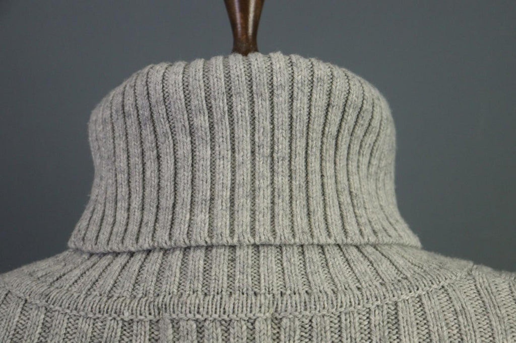 LINDEX Jean Paul Gaultier Gray Turtle Neck Ribbed Sleeve Pullover Sweater – Size L