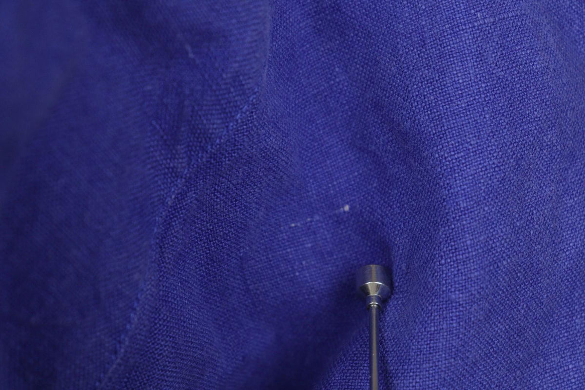 OSKA Blue 100% Linen Long Sleeve Collared Button Front Basic Jacket – Size 2