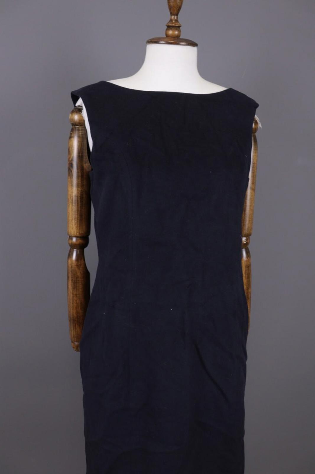 BURBERRY LONDON Blue Wool Angora Lined Sleeveless A-Line Midi Dress – Size 14