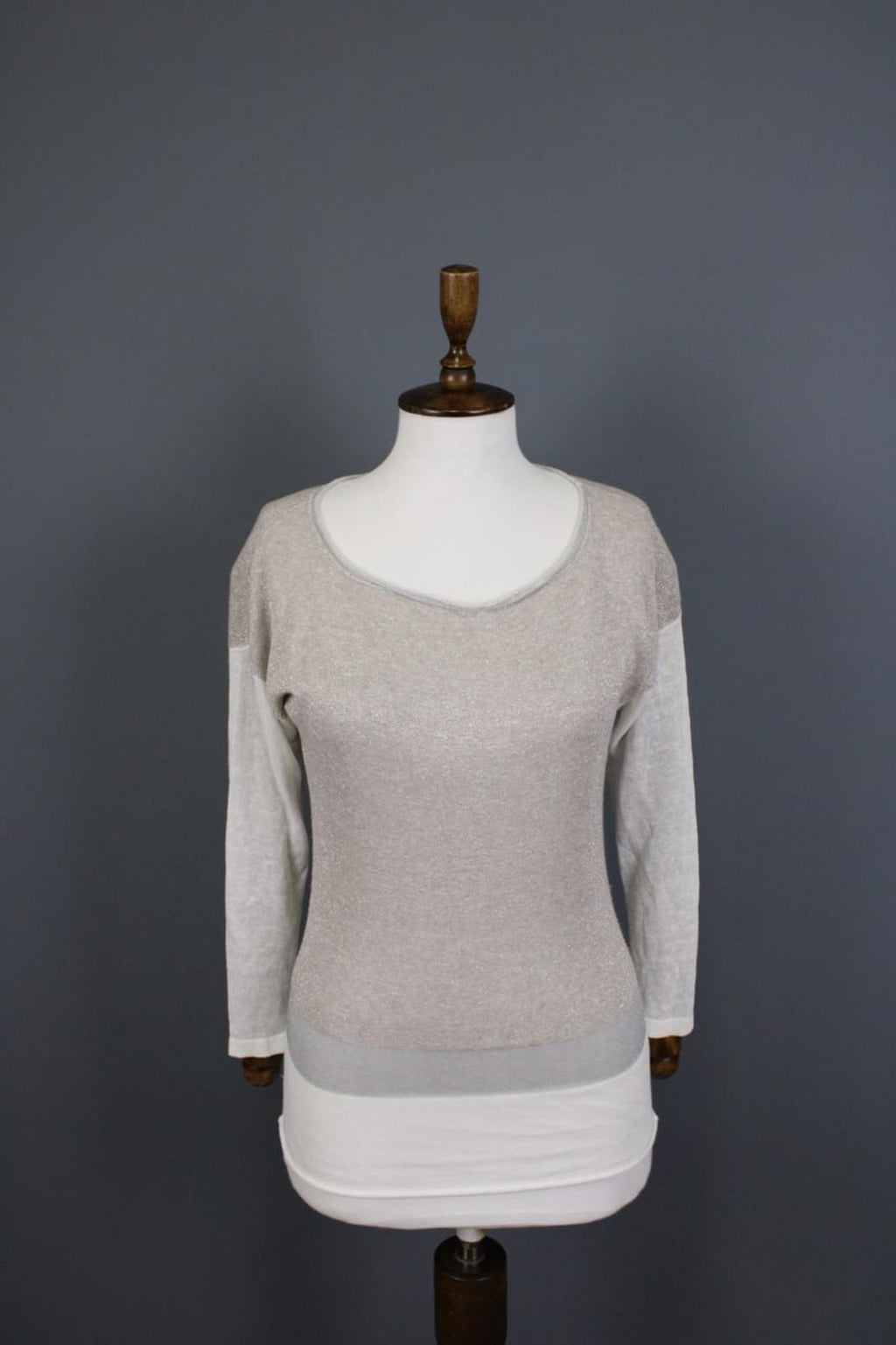 FABIANA FILIPPI Multicolor Crew Neck Long Sleeve Pullover knit Top – Size S/M